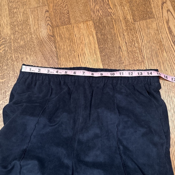 Tibi Ultrasuede Scottie Jogger Navy Blue Straight Relaxed Pants Womens Small - Picture 8 of 9